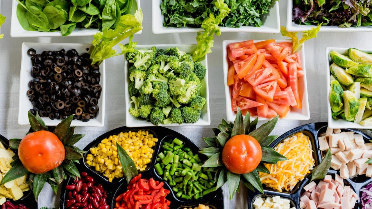 Table of vegetables