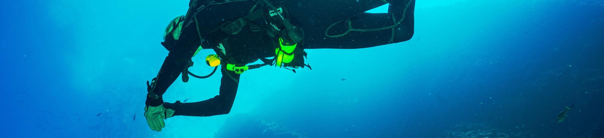 Scuba diver in the open water